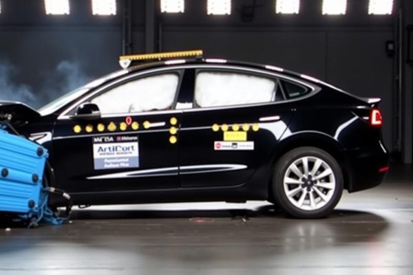 A Tesla Model 3 kiváló eredménnyel zárta az Euro NCAP biztonsági tesztjét