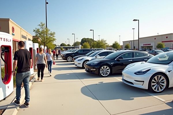 Tesla bővíti töltőhálózatát: új szupertöltők érkeznek a texasi Longview bevásárlóközpontjához