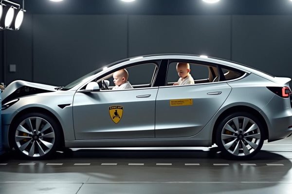 A frissített Tesla Model 3 rekordot döntött a gyermekbiztonsági teszteken